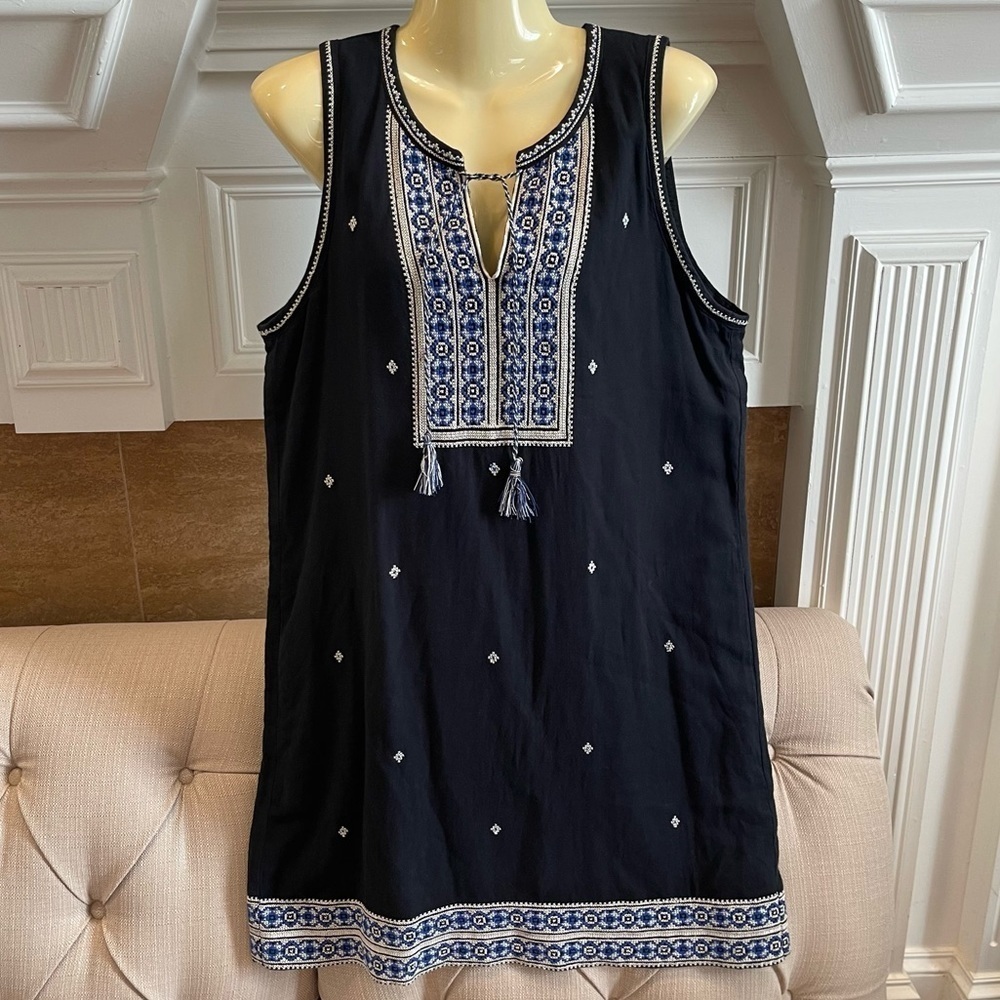 Madewell Dress Women’s 10 Suncoast Embroidered Shift dress 100% cotton Coastal